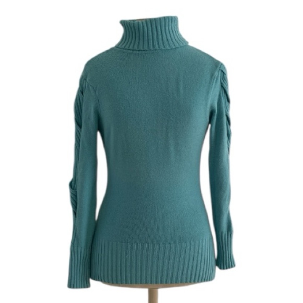 CACHE 
Teal Turtleneck Sweater
Size S